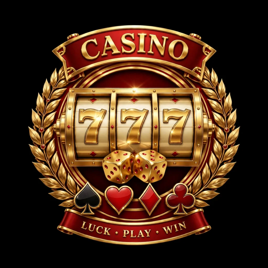 Vegas Roll 777 casino logo emblem